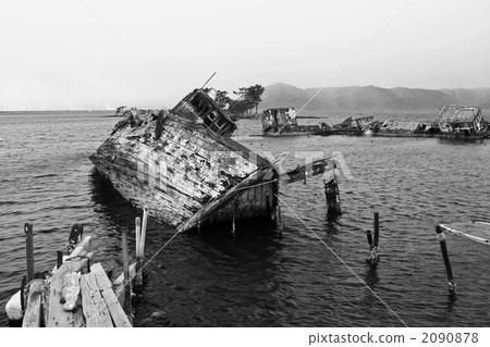 廢船 廢棄的船舶 日本山陰地方 2090878
