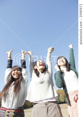 歡呼慶祝 女生 女 2090971