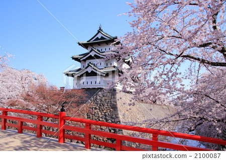 Hirosaki park and sakura in fine weather 2100087