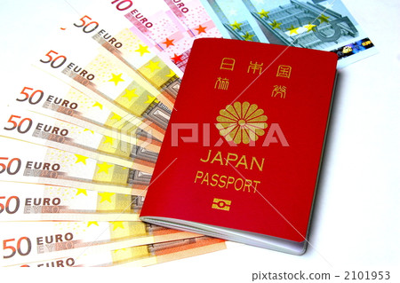 Passport and euro notes 2101953