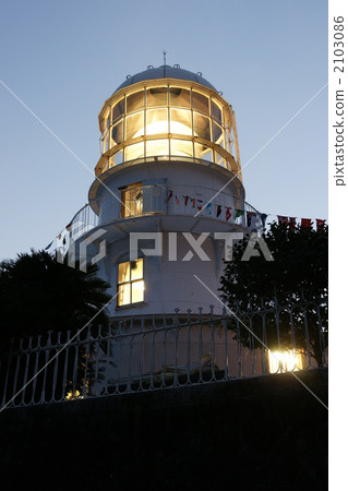 Muroto Cape Lighthouse at night 2103086