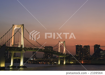 晚景 彩虹橋 彩虹大橋 2109564