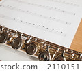 Flute and sheet music 2110151
