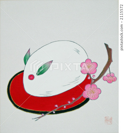 Snow rabbit and plum 2115572
