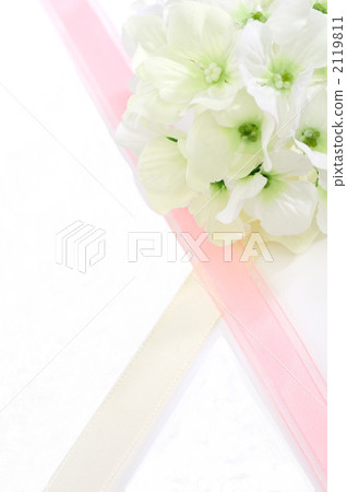 white artificial flowers, Decorative Flower, ribbon 2119811