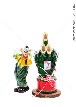 new year's pine decoration, pierrot, space 2121362