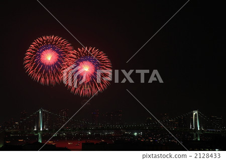 Rainbow Bridge and Fireworks 2128433