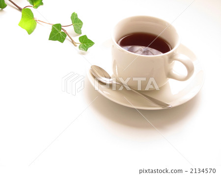 一杯咖啡[輕鬆的咖啡館圖像][白色背景/簡單]（水平） 2134570