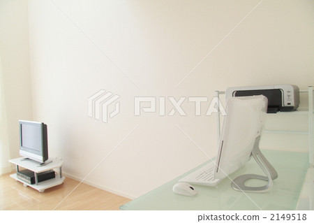 A living room with a personal computer A living room with a personal computer 2149518