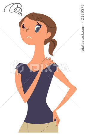 肩部僵硬的腰痛的女性 2159575