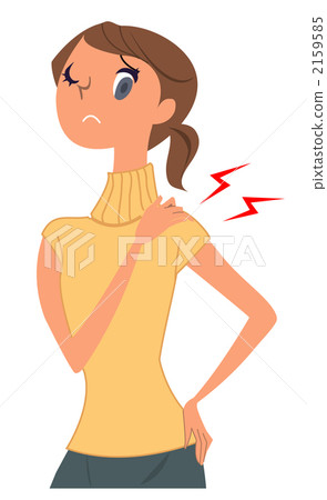 A woman with stiff shoulders 2159585