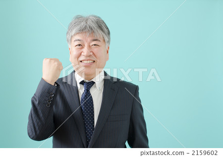 Senior men wearing a suit (Blue Back) Senior men wearing a suit (Blue Back) 2159602