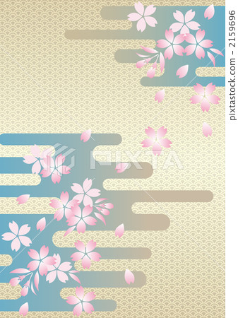 櫻花和雲背景 2159696