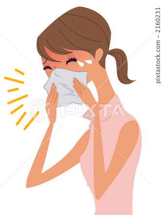 Woman blowing her nose Woman blowing her nose 2160231