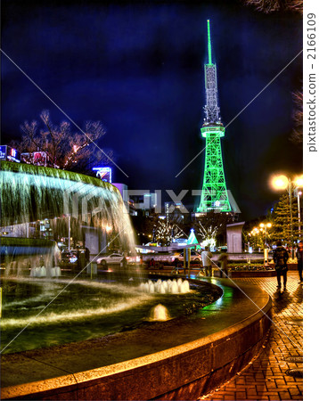tv tower, hisaya odori park, illuminated 2166109