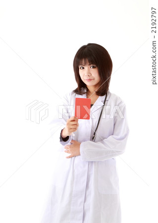 Red card and female doctor 2192797