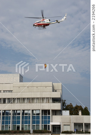 Rescue training at a helicopter 2194266