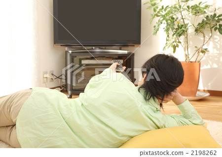 Men watching TV Men watching TV 2198262