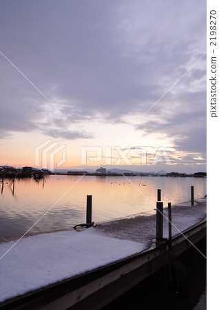 Evening view of Lake Biwa Evening view of Lake Biwa 2198270