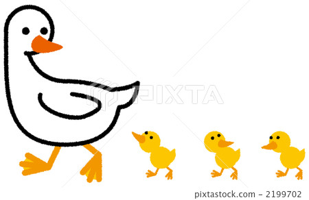 Parent and child of ducks - Stock Illustration [2199702] - PIXTA