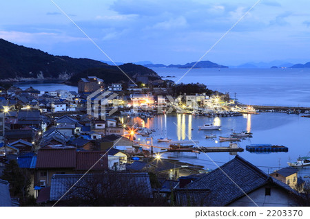 Tomo-no-ura, a view of the night lights 2203370