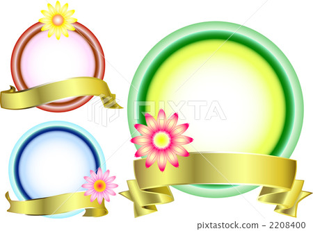 Ribbon and flower in frame 3 2208400