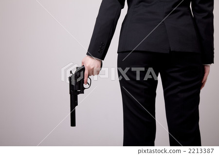 Women's hand with a handgun 2213387