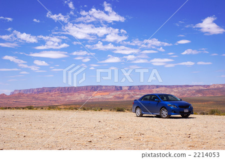 Arizona earth and blue car 2214053