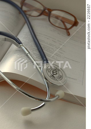 Stethoscope, books and glasses 2216687