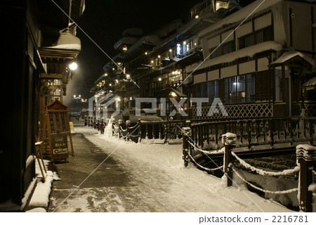 Ginzan hot spring in winter 2216781