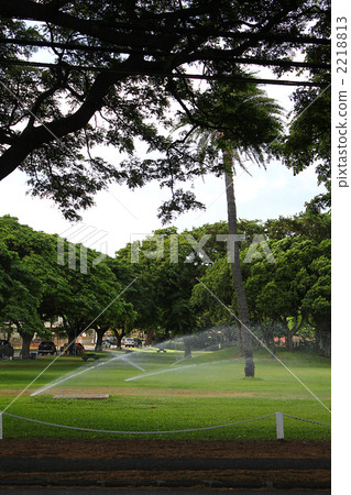 噴水滅火器在公園裡 2218813