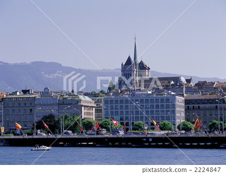 萊曼湖在日內瓦 2224847