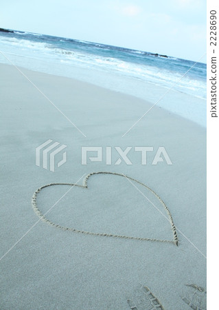 heart, hearts, sand beach 2228690