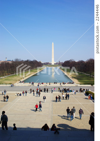 The Washington Monument from the Lincoln Memorial and the Reflecting Pool 2244446