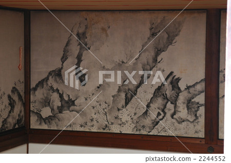 between sakura, images drawn or painted on fusuma, kyoto imperial palace 2244552