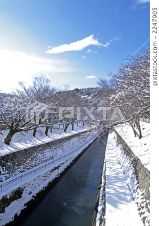 Lake Biwa canal of snow Lake Biwa canal of snow 2247905