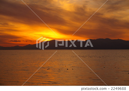Lake Biwa at dusk 2249688