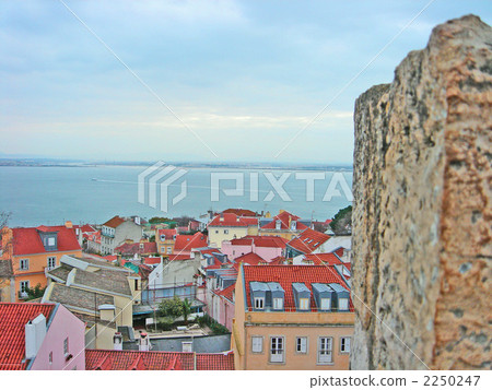 Landscape through the wall of Sao Jorge Landscape through the wall of Sao Jorge 2250247
