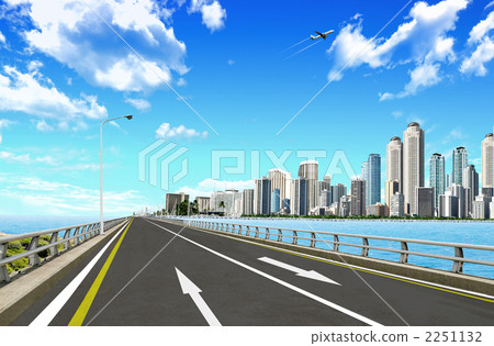 道路背景 K 插圖素材 圖庫