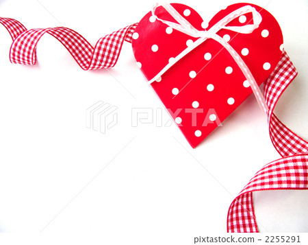 Red box of polka dot and ribbon of check 4 Red box of polka dot and ribbon of check 4 2255291