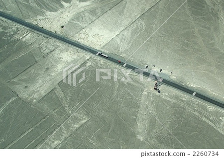 Nasca ground painting beside the Pan American Highway, hands, trees, lizards from the right Nasca ground painting beside the Pan American Highway, hands, trees, lizards from the right 2260734