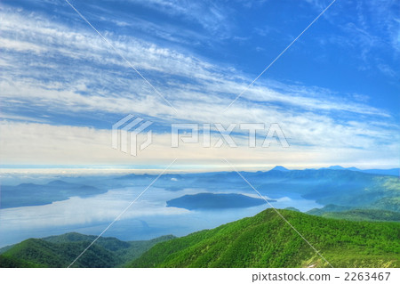 從Mt.看見的Kussharo湖。 2263467