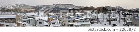 在嚴重的冬季全景下,在松前·城堡松前城堡周圍散步 在嚴重的冬季全景下,在松前·城堡松前城堡周圍散步 2265872