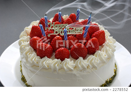 Birthday cake blowing candle off 2278552