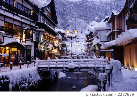 Ginzan溫泉在冬天 2287689