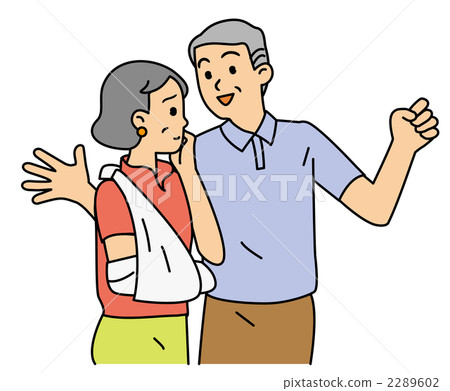 Fractured wife and encouraging husband 2289602