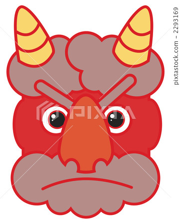 Red demon's face illustration 2293169