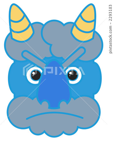 Blue demon's face illustration 2293183