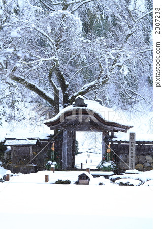 Asakura Ruins Karon and snow scenery 2307238