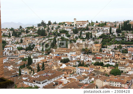 Albayzin district view from Alhambra palace Albayzin district view from Alhambra palace 2308428